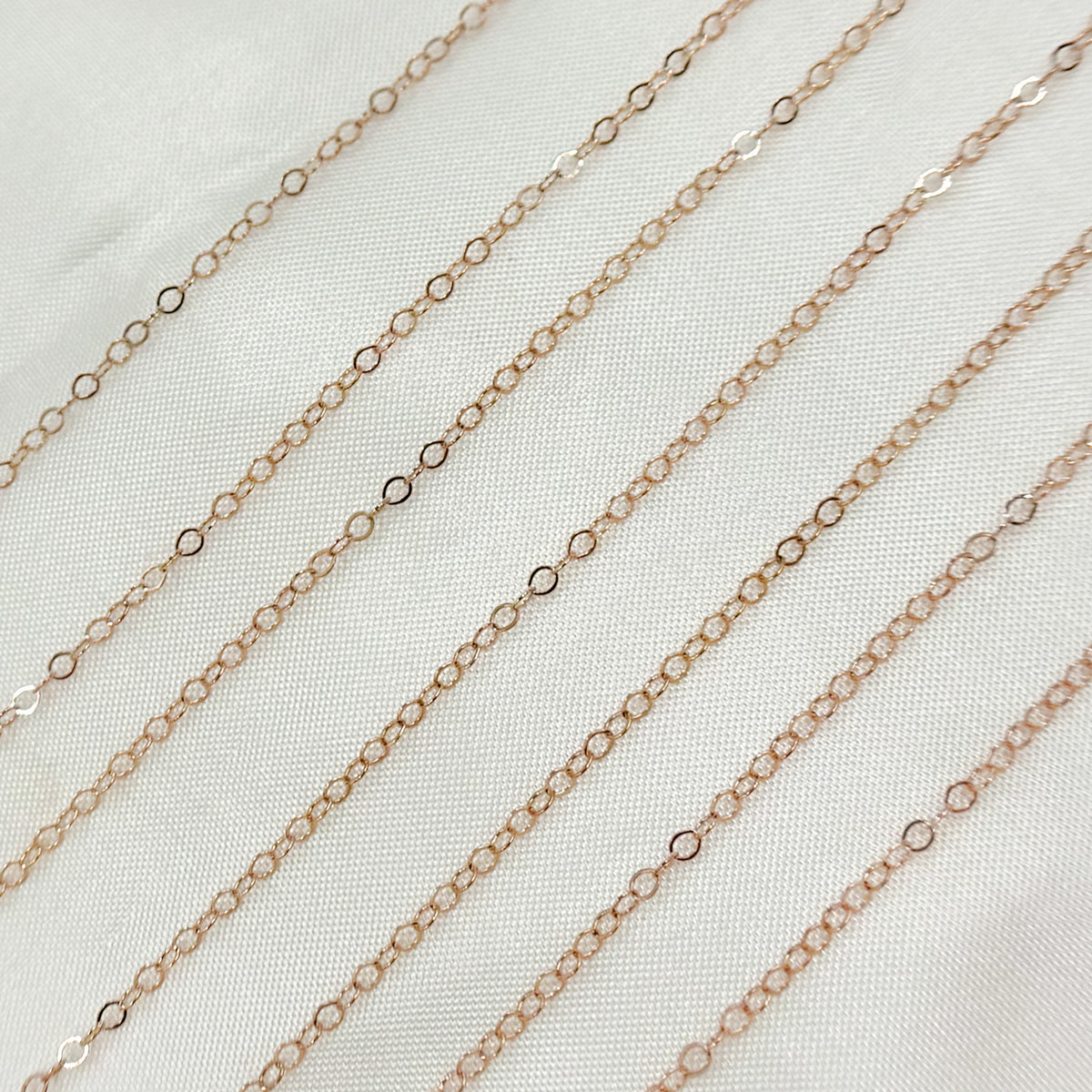 Rose Gold Filled Flat Cable Chain