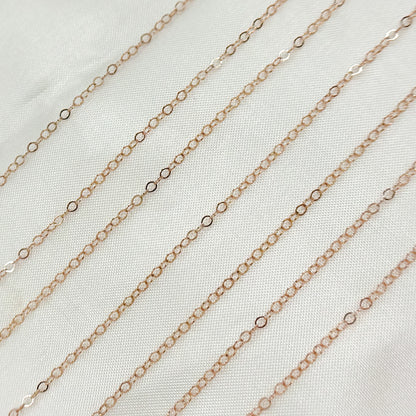 Rose Gold Filled Flat Cable Chain