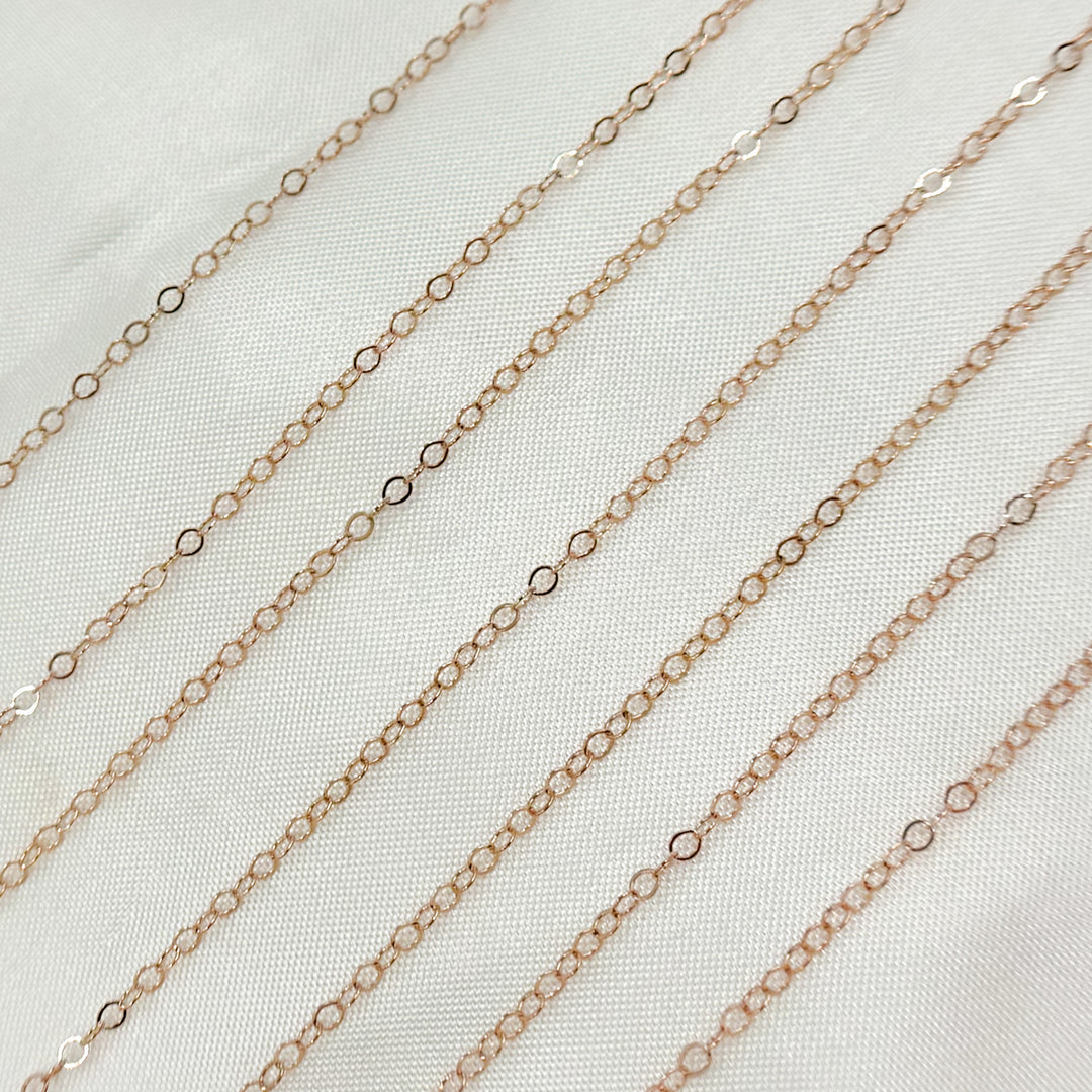 1020FRGF. Rose Gold Filled Flat Cable Chain