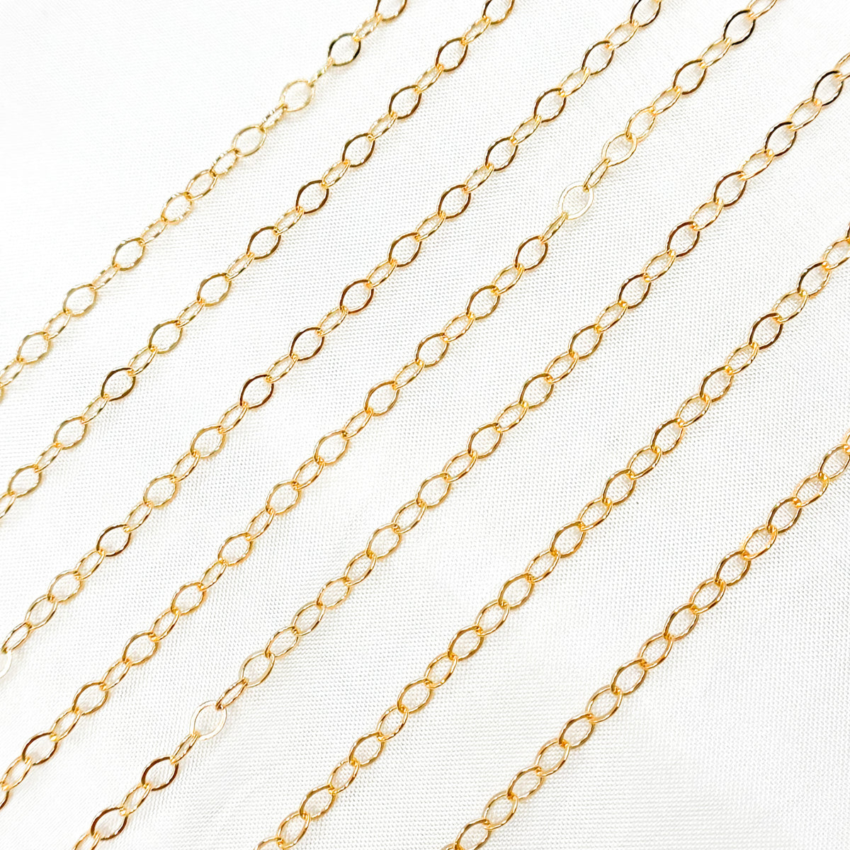 14K Gold Filled Oval Flat Link Chain