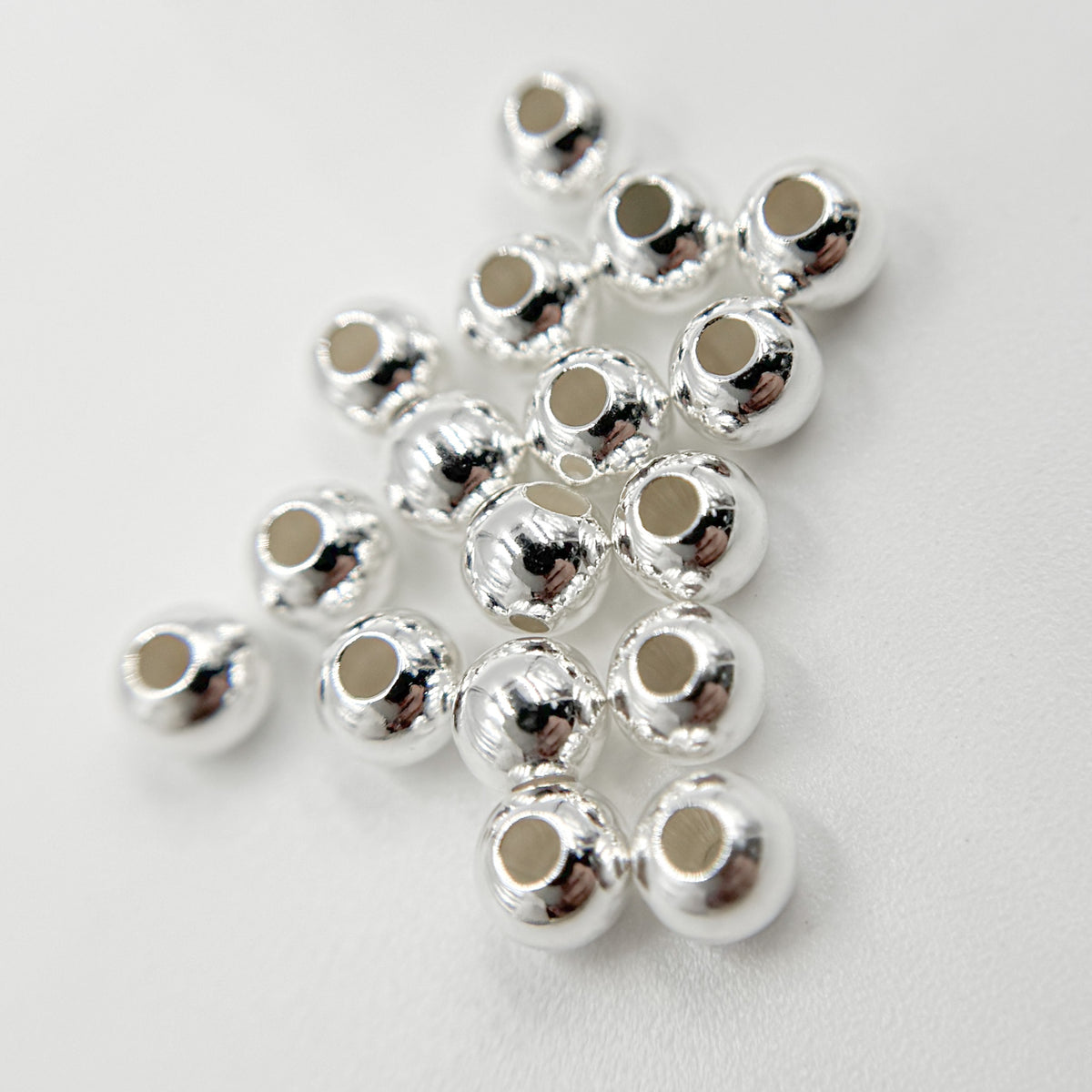 5MM Sterling Silver Seamless Beads