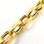 Load image into Gallery viewer, 568/A138. 14K Solid Gold Hollow Flat Cable Link Chain