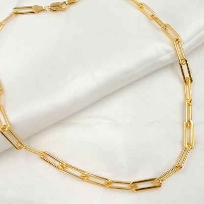 14K Gold-Filled Smooth Paperclip Finished Necklace
