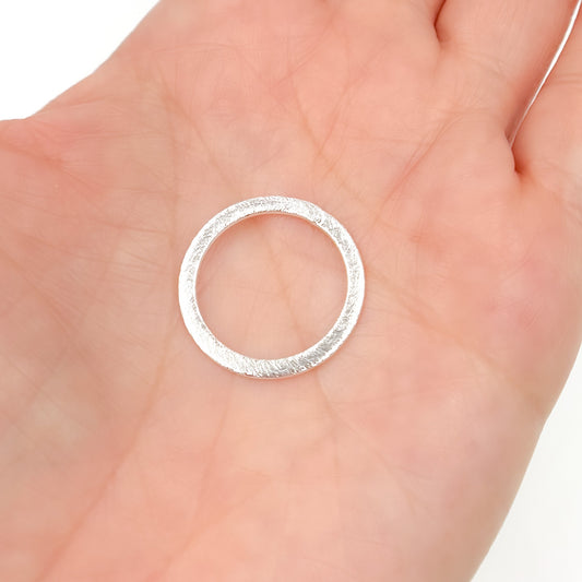 20MM White Sterling Silver Ring Connector