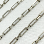 Load image into Gallery viewer, Z19OX. Oxidized Sterling Silver Diamond Cut Paperclip Chain
