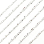 Load image into Gallery viewer, Sterling Silver Singapore Link Chain
