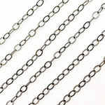 Load image into Gallery viewer, Black Rhodium Sterling Silver Hammered Oval Link Chain
