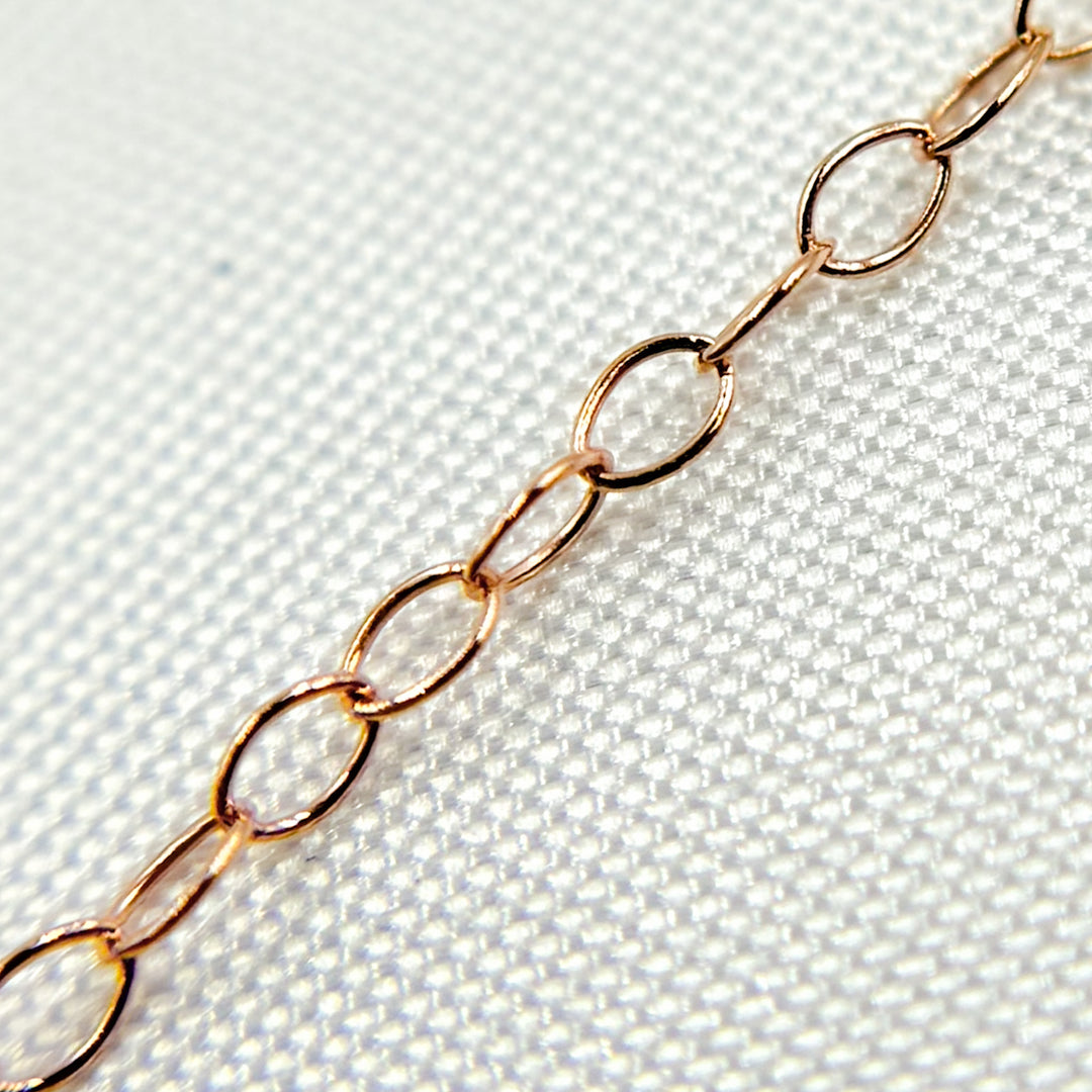 1020RGF. Rose Gold Filled Flat Cable Chain