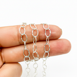 Load image into Gallery viewer, 720KSS. Sterling Silver Hammered Oval Shape Chain