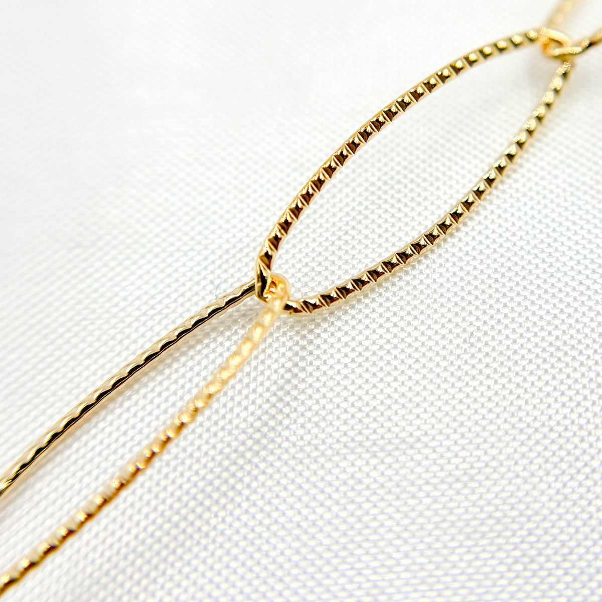 14K Gold Filled Twisted Oval Link Chain