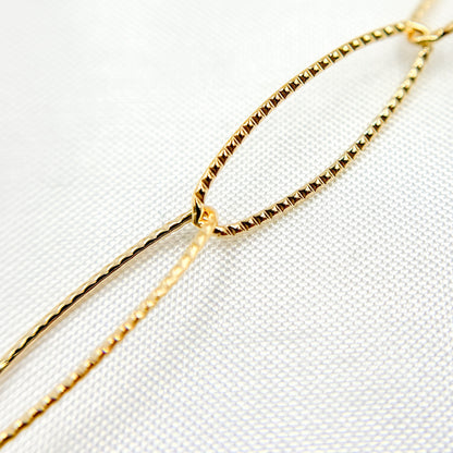 14K Gold Filled Twisted Oval Link Chain