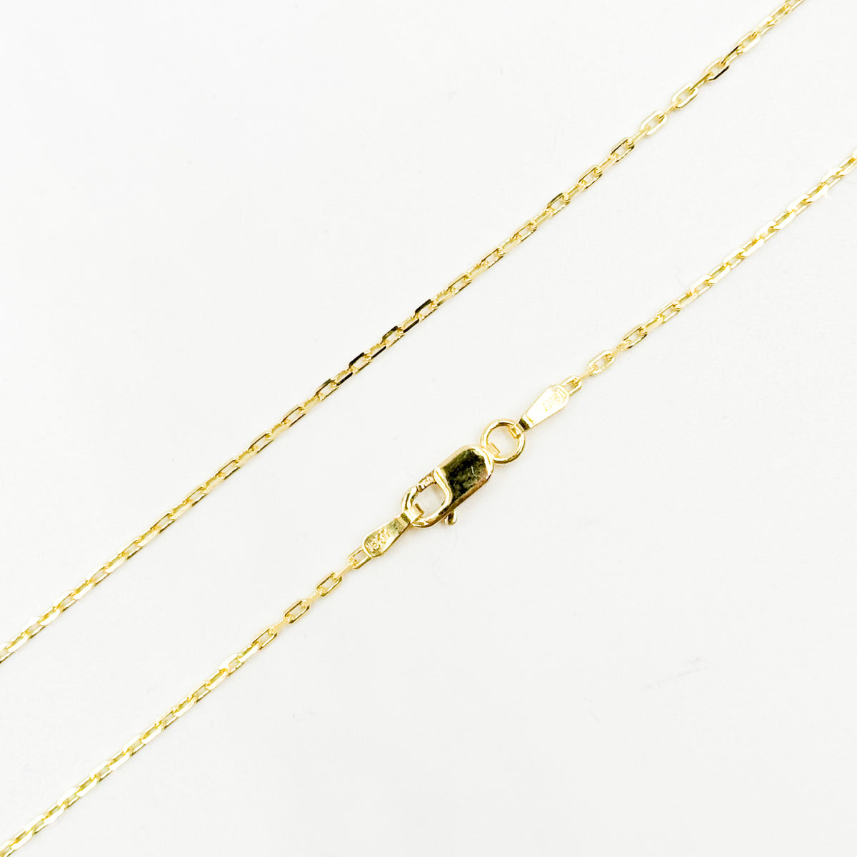 040FFCLT518K. 18K Solid Yellow Gold Cable Link Chain