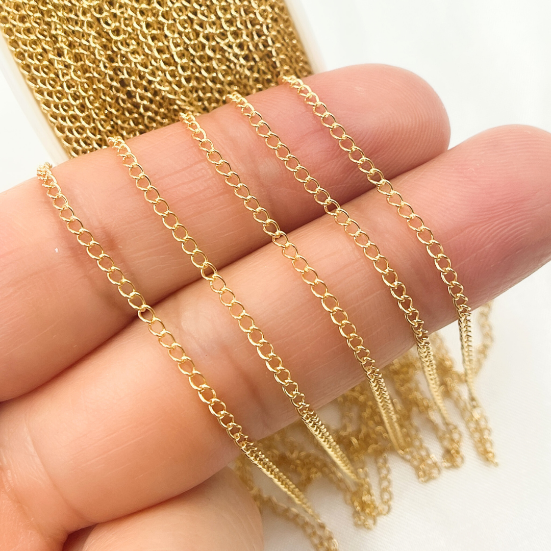 14k Yellow Gold Filled Cable Chain. V206GF