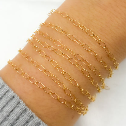 14K Gold Filled Rhomb Link Chain