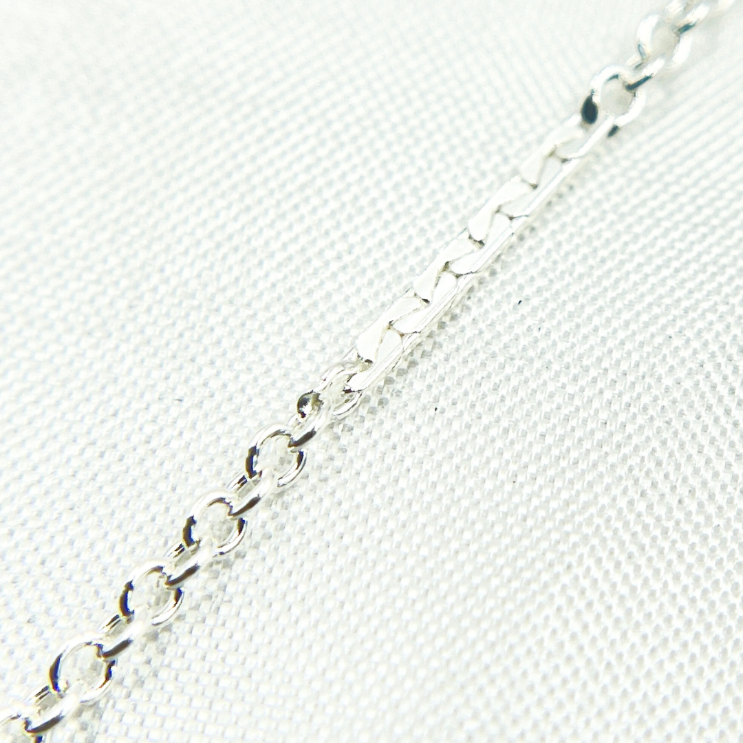 925 Sterling Silver Cable Bar Chain
