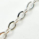 Load image into Gallery viewer, 1813FSS. Sterling Silver Flat Cable Chain
