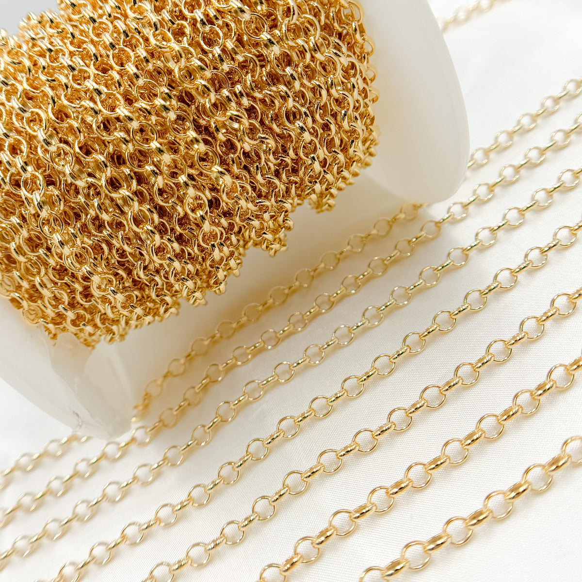 14K Gold Filled Oval Rolo Chain