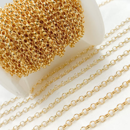 14K Gold Filled Oval Rolo Chain