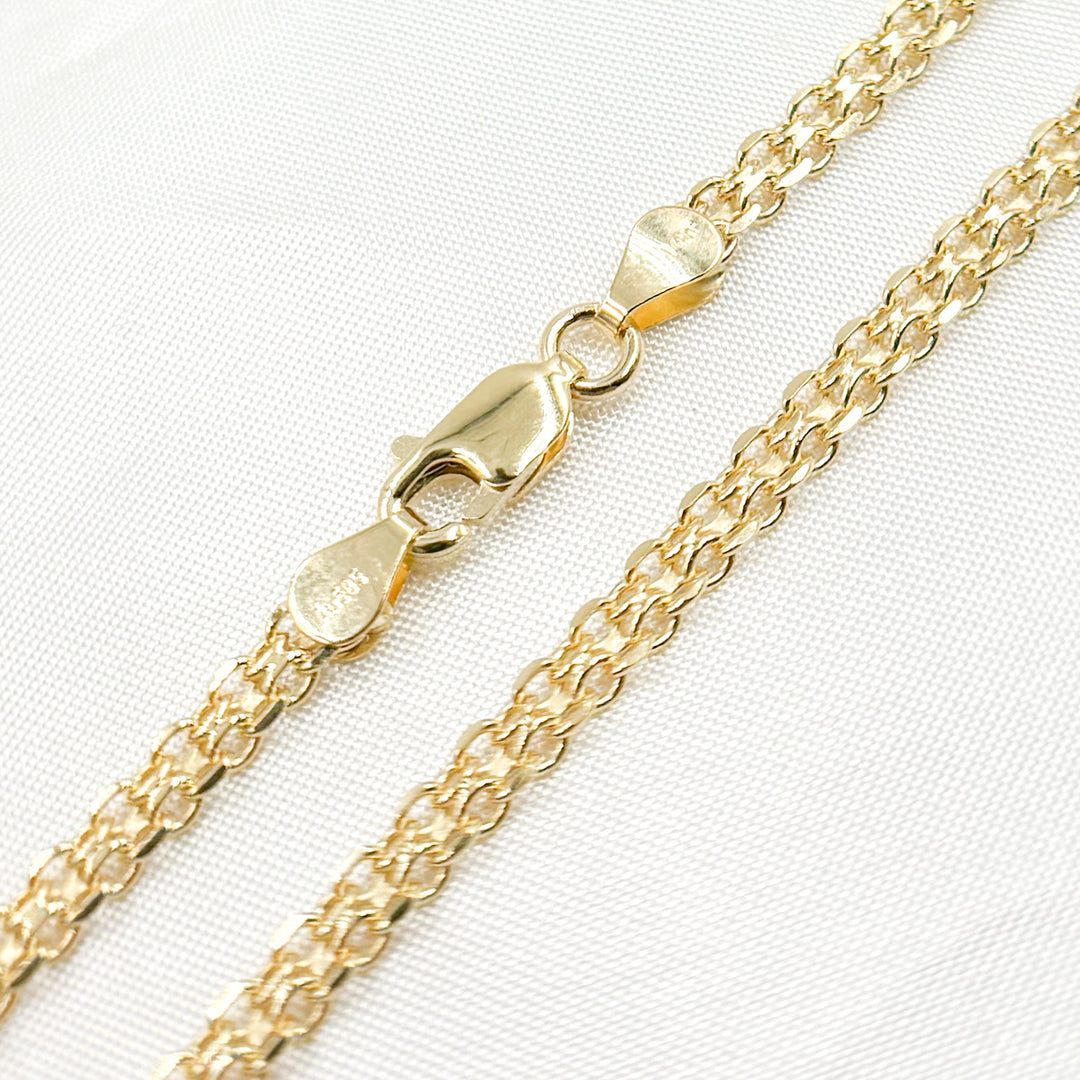 050R13AC2A3L137. 14K Solid Gold Bismark Chain