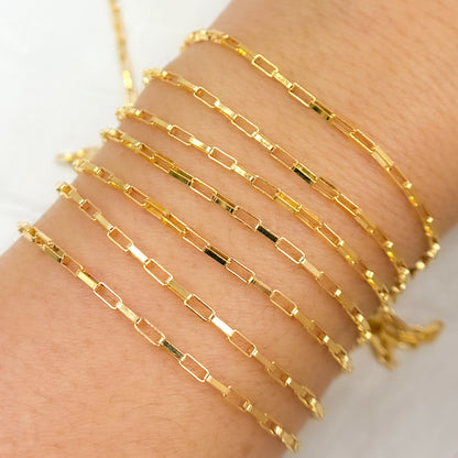 14K Gold Filled Box Link Chain