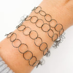 Load image into Gallery viewer, Black Rhodium Sterling Silver Diamond Cut Round Link Chain
