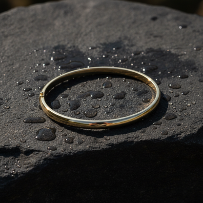Bangle25. 14K Solid Gold Bangle Bracelet