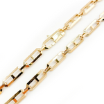 Load image into Gallery viewer, 2301389C1. 14K Solid Hollow Gold Diamond Cut Cut Marina and Cable Link Chain
