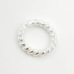 Load image into Gallery viewer, White Twisted Close Jump Ring