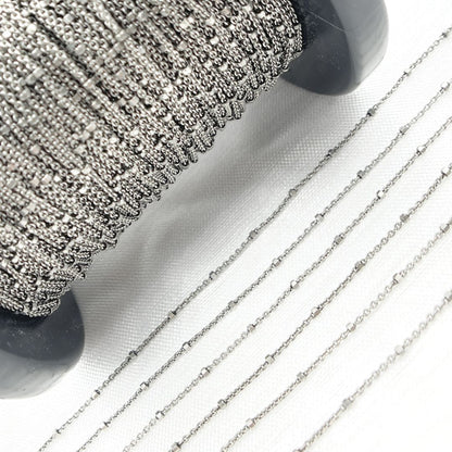 Oxidized Sterling Silver Satellite Chain