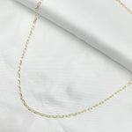 Load image into Gallery viewer, 050FLCL2T5. 14K Solid Yellow Gold Diamond Cut Paperclip Necklace
