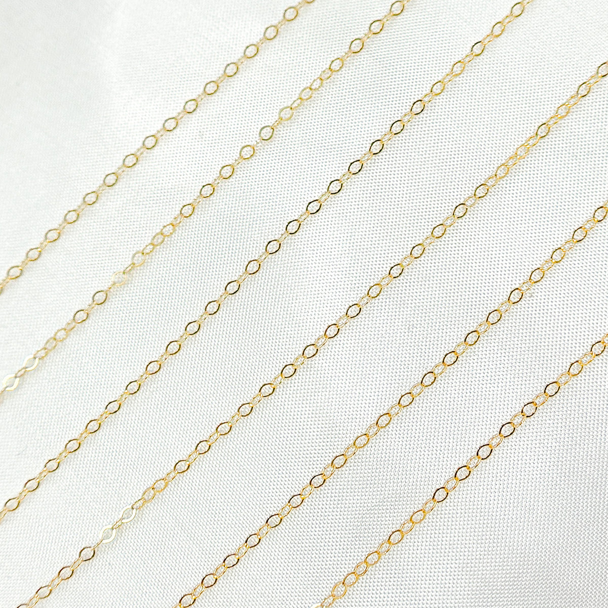 14k Gold Filled Flat Cable Chain