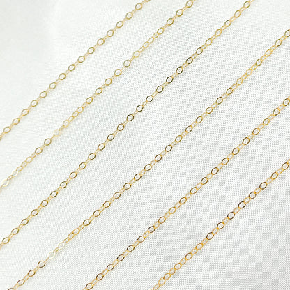 14k Gold Filled Flat Cable Chain
