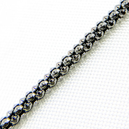 Black Rhodium Sterling Silver Popcorn Necklace