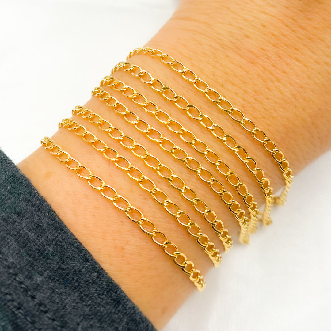 2508CHR. 14K Gold Filled Flat Curb Chain