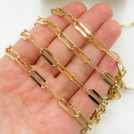 Load image into Gallery viewer, Y58S06GP. Gold Plated 925 Sterling Silver Flat Paperclip Chain