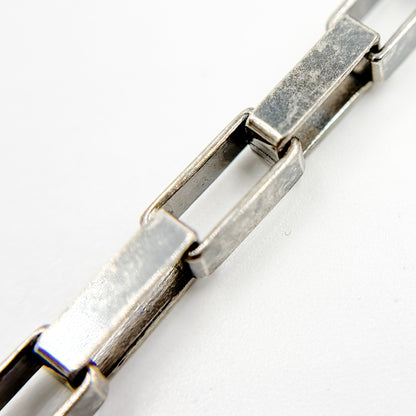 Oxidized Sterling Silver Box Link Chain