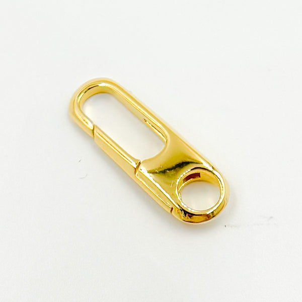 1355GPS. 20MM Gold Plated Shiny Sterling Silver Oval Clasp