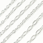 Load image into Gallery viewer, Y136SS. Sterling Silver Smooth Long and Short Link Chain
