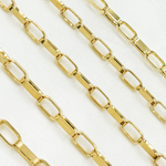 Load image into Gallery viewer, Y54GP. Gold Plated 925 Sterling Silver Flat Oval Link Chain