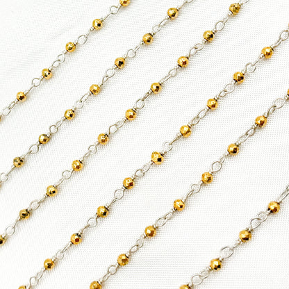 Pyrite Sterling Silver Wire Chain