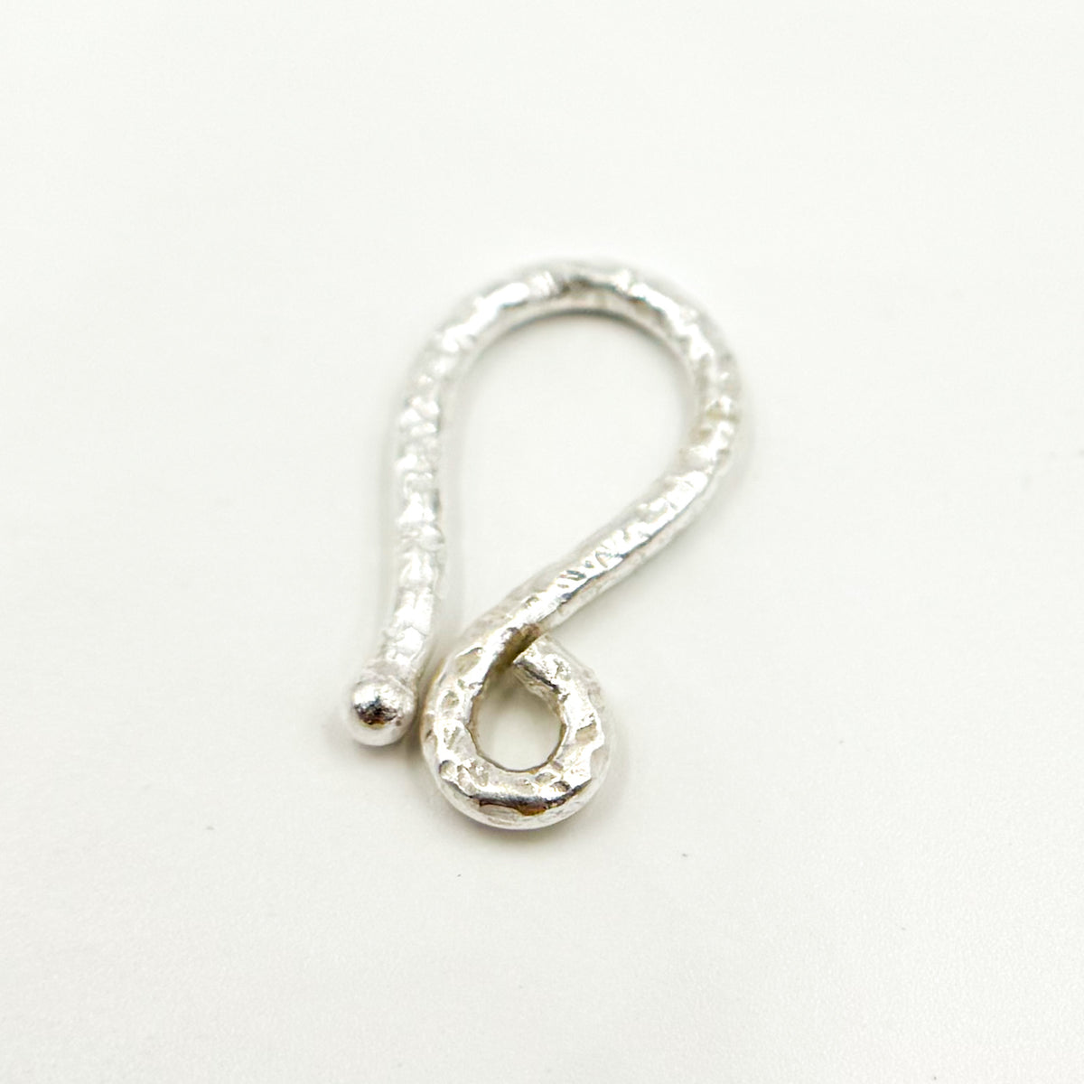 22MM White Sterling Silver Hook Clasp