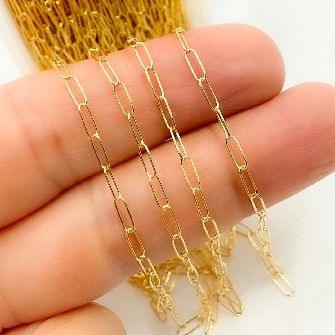 1606GF. 14k Gold Filled Smooth Paperclip Chain.