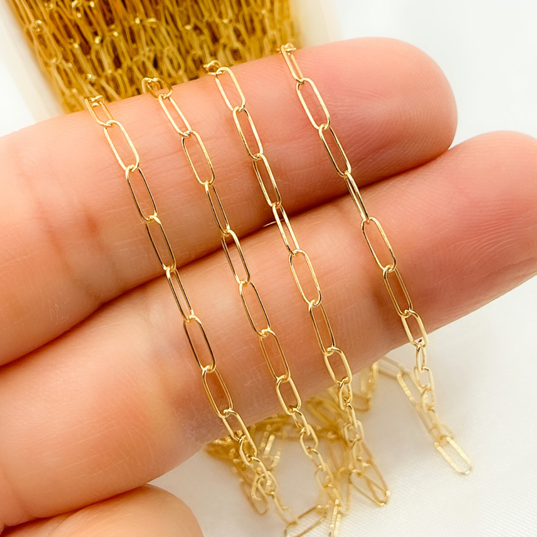 1606GF. 14k Gold Filled Smooth Paperclip Chain