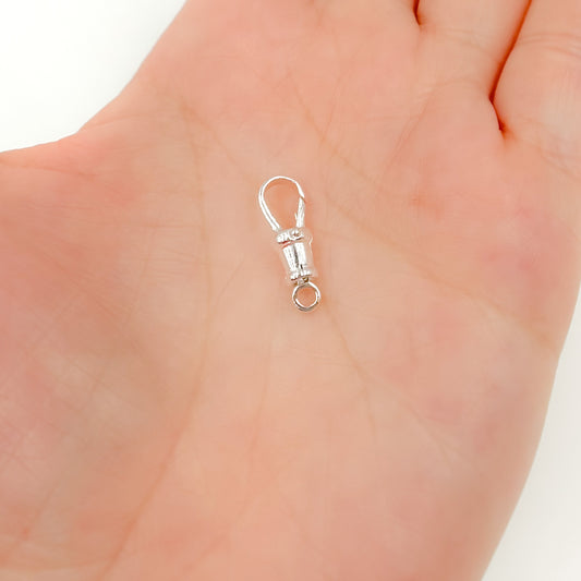 17MM White Sterling Silver Swivel Clasp