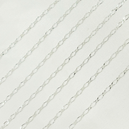Sterling Silver Long and Short Link Chain