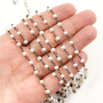 Load image into Gallery viewer, Freshwater Pearl Round Shape Oxidized Wire Chain
