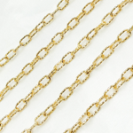 Load image into Gallery viewer, Gold Plated 925 Sterling Silver Diamond Cut Paperclip Chain. V137DCGP
