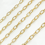 Load image into Gallery viewer, V137DCGP. Gold Plated 925 Sterling Silver Diamond Cut Paperclip Chain
