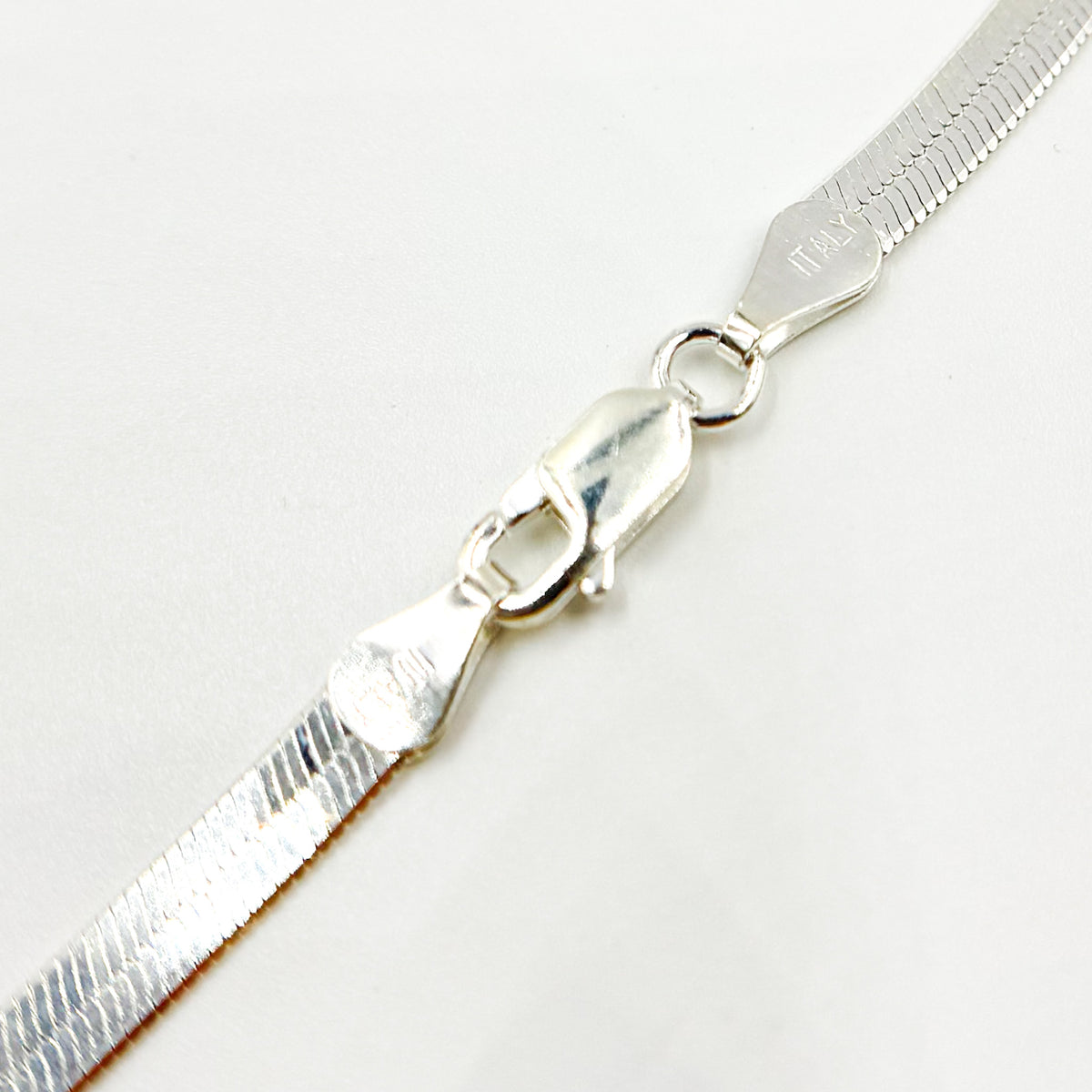 Sterling Silver 4.3mm Herringbone Necklace