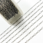 Load image into Gallery viewer, Oxidized Sterling Silver Hammered Long &amp; Short Link Chain